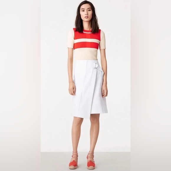 NWOT Tory Burch White Denim Skirt Denise | Sz: 6 - Picture 2 of 8